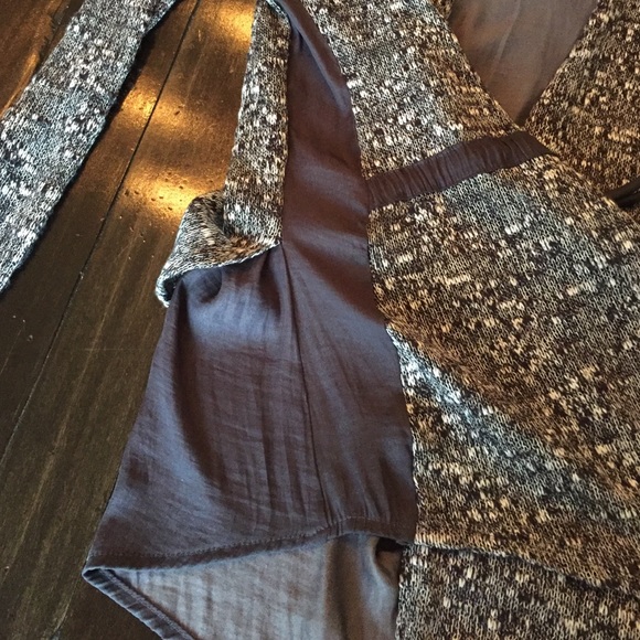 Anthropologie Dolan Knit Anorak Contrast Cardigan - Picture 3 of 4