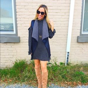 Black and white polka dot dress