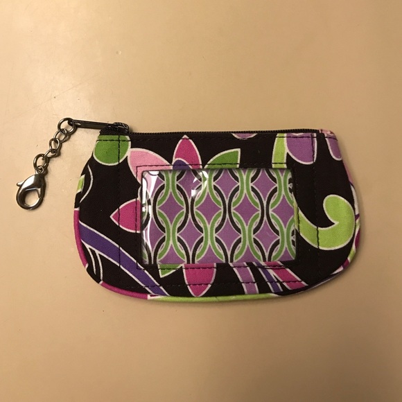 Vera Bradley Zip ID Case Keychain Wallet