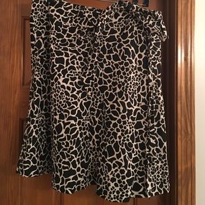 Animal print a-line skirt - size 12