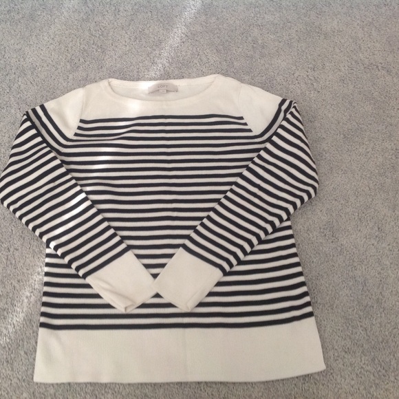 Black and white sweater from Ann Taylor Loft