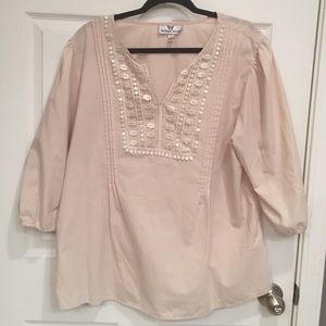 Women's Cream Colored Dress Shirt