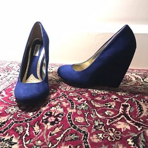Royal blue wedges
