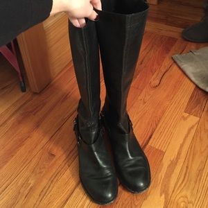 Authentic Coach Black Leather Boots