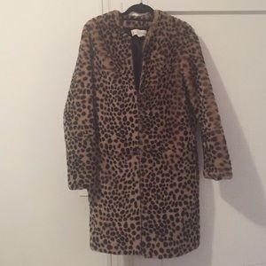 Cheetah-Print Shearling Fur Coat