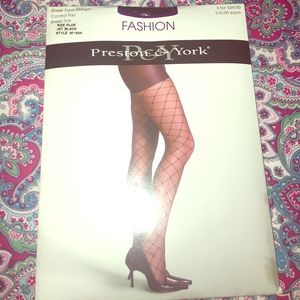 Plus size control top sheer stockings
