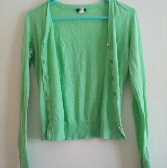 Green Cardigan from J. Crew
