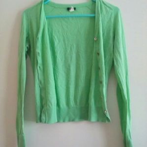 Green Cardigan from J. Crew