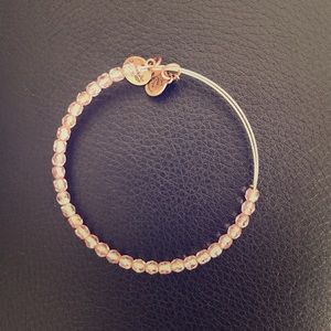 Alex and Ani pale pink beaded bangle