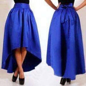 High-Low royal blue skirt