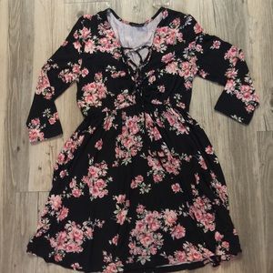 Staccato Floral Dress // Size L