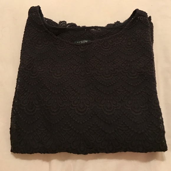 J.Crew Factory Scalloped Lace Top