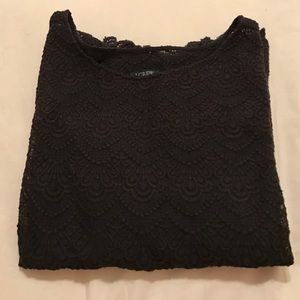 J.Crew Factory Scalloped Lace Top