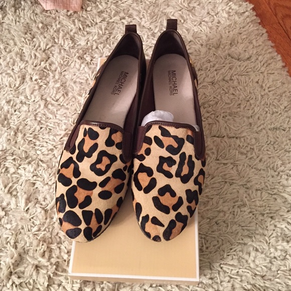 Authentic Michael Kors leopard loafers