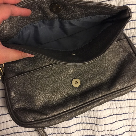 Gray Fold Over Clutch - Picture 2 of 3