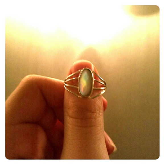 Sterling silver opal ring