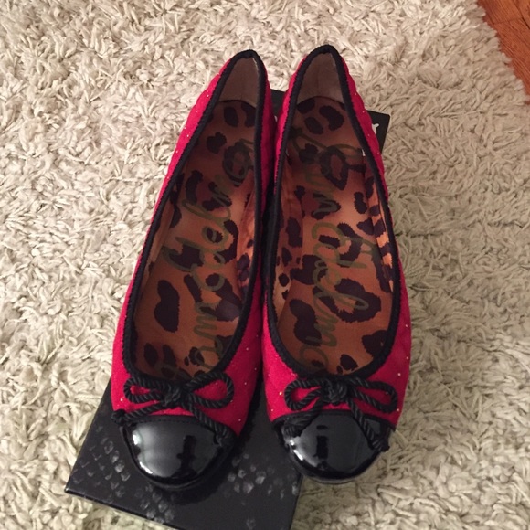 Sam Edelman red Suede flats