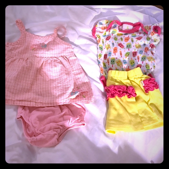 OSH KOSH pink sundress (3-6m) with extras