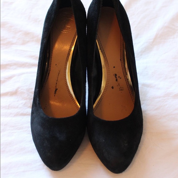 Jessica Simpson black velvet pump high heels 7.5