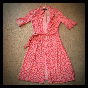 Beautiful coral wrap dress! Worn once!