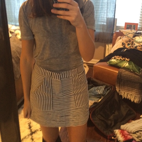 Madewell stripped skirt
