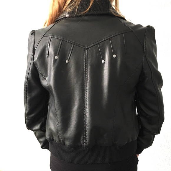 GUESS Faux Leather Moto Jacket size small