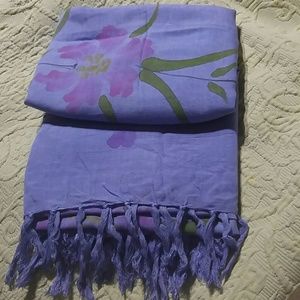 Purple Sarong Scarf Beach Pool Cover Up