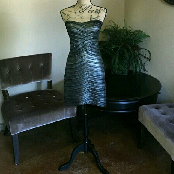 🔥Silver Metallic Bandage Dress 🔥 - Picture 3 of 3