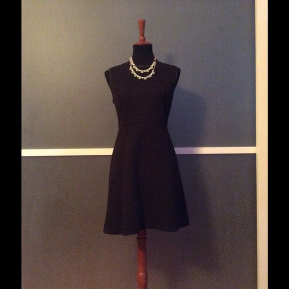 Perfect Quilted Black A-Line with 'Leather' Detail