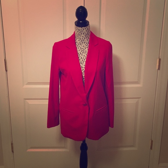 Red long blazer