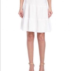 White Linen Skirt by Allen Allen