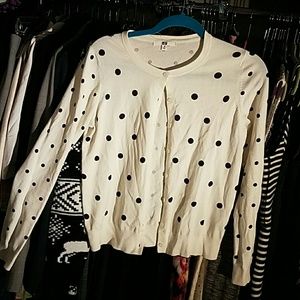 Uniqlo polka dot cardigan!