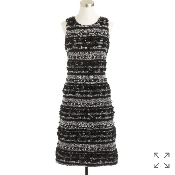 J crew collection Pom Pom tweed dress