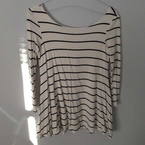 black and white striped mini dress/tunic
