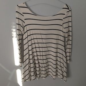 black and white striped mini dress/tunic