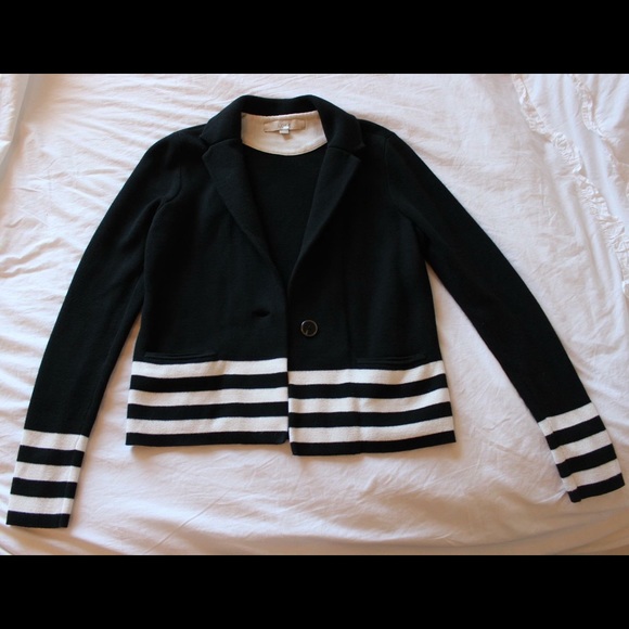 Ann Taylor LOFT black sweater blazer size S