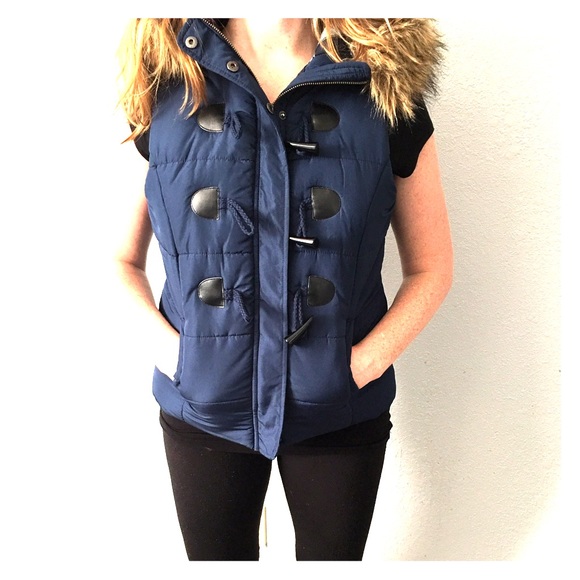 Winter Vest w/Faux Fur Hood