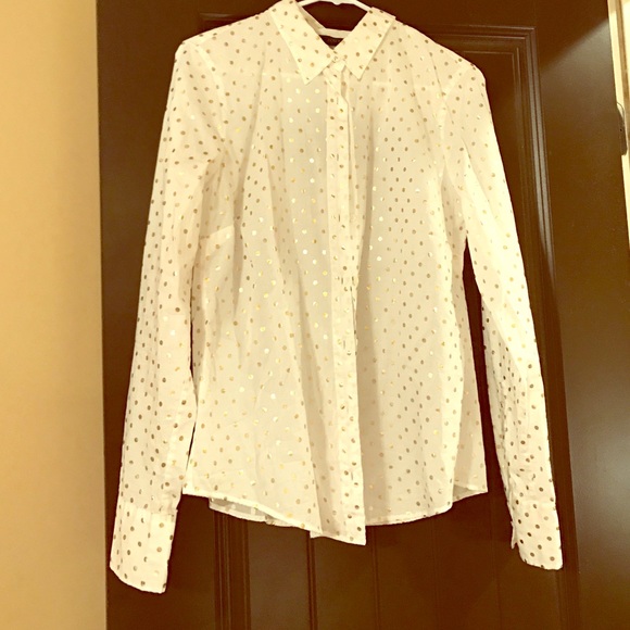 J.Crew Perfect Shirt in Foil Dot