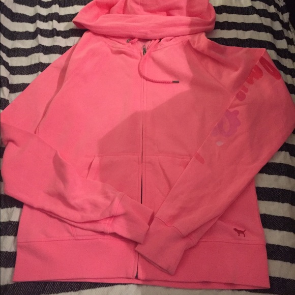 New Vs pink zip up hoodie