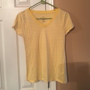 Striped v neck shirt