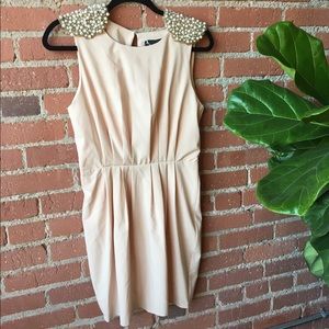 Ark and Co blush pink and pearl dress
