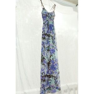 Floral Jessica Simpson Maxi Chiffon Dress