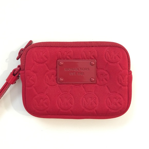 Red Michael Kors Wristlet
