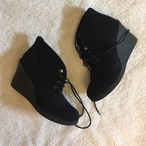 Wedge booties!!