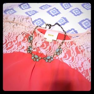 J. Crew aquamarine/ mint statement necklace