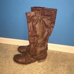 Tall brown boots