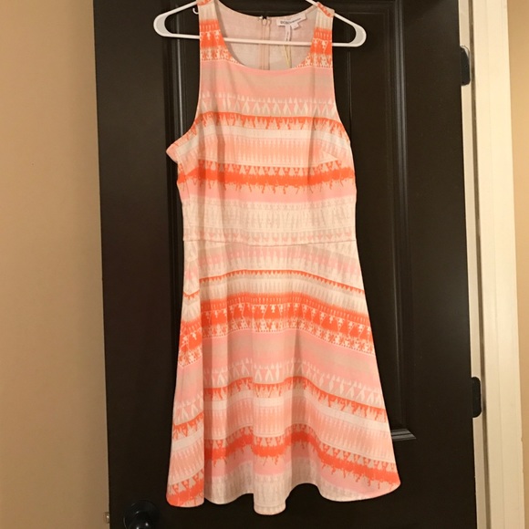 BCBGeneration Tribal Dress in Flamingo