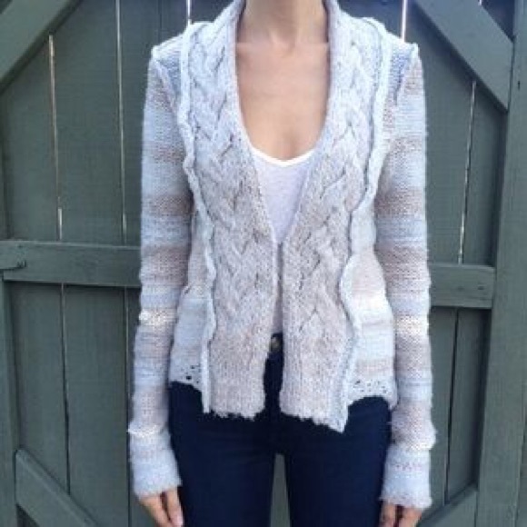 Free People blue and gray cardigan