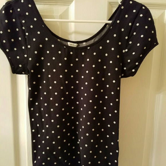 Black and white polka dot tee - Picture 2 of 3
