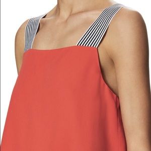 Striped Strap Square Neck Top